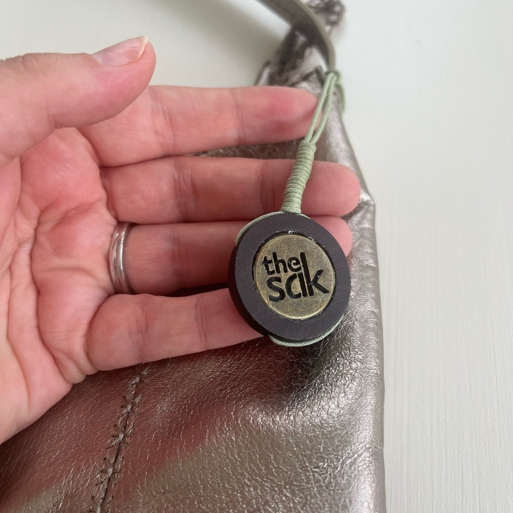 The Sak Bridget Leather Metallic Hobo Bag - Picture 8 of 8